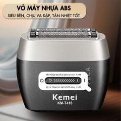 Máy cạo râu mini Kemei KM-T416 cao cấp 5 lưỡi cạo động cơ siêu tốc 13.000 RPM cạo sạch sâu - Chính hãng