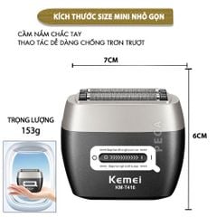 Máy cạo râu mini Kemei KM-T416 cao cấp 5 lưỡi cạo động cơ siêu tốc 13.000 RPM cạo sạch sâu - Chính hãng