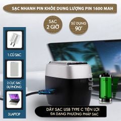Máy cạo râu mini Kemei KM-T416 cao cấp 5 lưỡi cạo động cơ siêu tốc 13.000 RPM cạo sạch sâu - Chính hãng