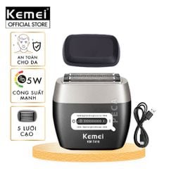 Máy cạo râu mini Kemei KM-T416 cao cấp 5 lưỡi cạo động cơ siêu tốc 13.000 RPM cạo sạch sâu - Chính hãng