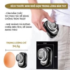 Máy cạo râu mini Kemei KM-C2 lưỡi thép không gỉ - Chính hãng