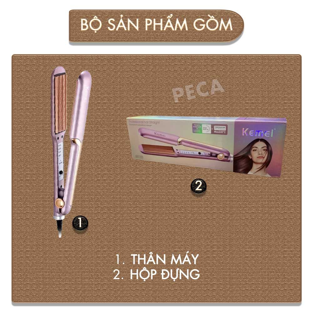 Máy bấm tóc KM-459Y máy bấm phồng chân tóc, điều chỉnh 4 mức nhiệt làm nóng 30s cực nhanh - Chính Hãng