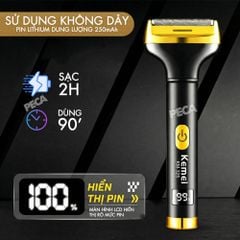 Máy tẩy lông đa năng 7in1 Kemei KM-325 gồm 7 đầu thay thế chuyên dụng cạo lông toàn thân, tỉa lông mũi - Chính hãng