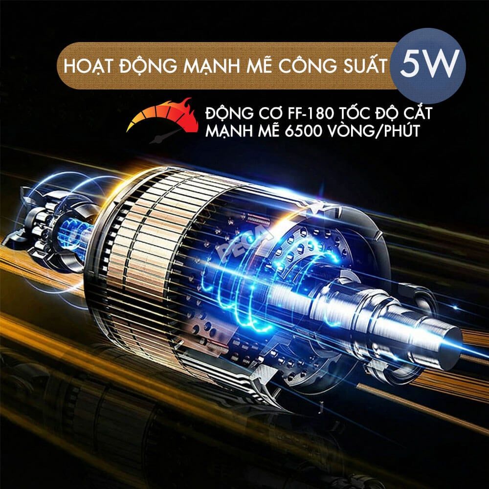 Máy tẩy lông đa năng 7in1 Kemei KM-325 gồm 7 đầu thay thế chuyên dụng cạo lông toàn thân, tỉa lông mũi - Chính hãng