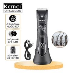 Máy cạo lông Body KEMEI KM-1846 chống nước - Tông đơ vùng kín, nách & toàn thân an toàn, không đau - Chính hãng