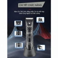 Máy cạo lông Body KEMEI KM-1846 chống nước - Tông đơ vùng kín, nách & toàn thân an toàn, không đau - Chính hãng