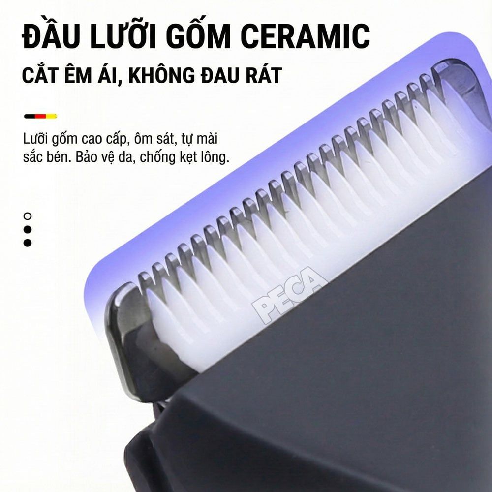 Máy cạo lông Body KEMEI KM-1846 chống nước - Tông đơ vùng kín, nách & toàn thân an toàn, không đau - Chính hãng