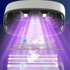 Máy cạo râu KM-T401 cao cấp Tích hợp đèn UV diệt khuẩn, động cơ siêu tốc 10.000 RPM cạo sạch sâu - Chính hãng