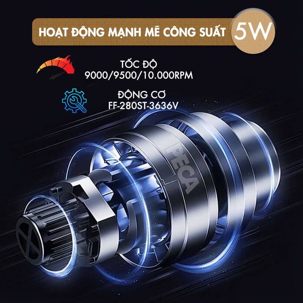 Máy cạo râu KM-T401 cao cấp Tích hợp đèn UV diệt khuẩn, động cơ siêu tốc 10.000 RPM cạo sạch sâu - Chính hãng