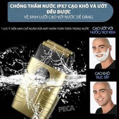 Máy cạo râu KM-T401 cao cấp Tích hợp đèn UV diệt khuẩn, động cơ siêu tốc 10.000 RPM cạo sạch sâu - Chính hãng