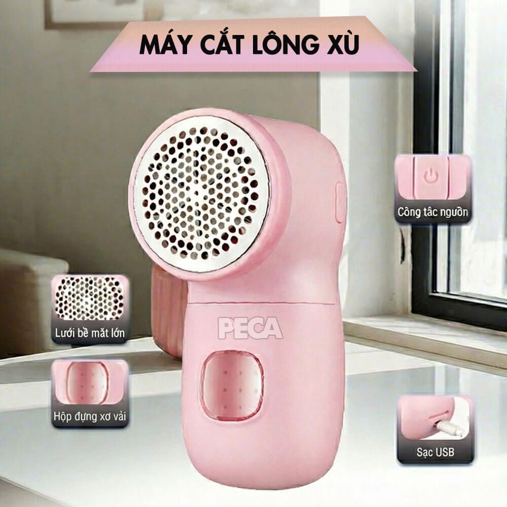 Máy cắt xơ vải quần áo KEMEI KM-166 Loại bỏ lông xù hiệu quả, giúp đồ len dạ như mới - Chính Hãng