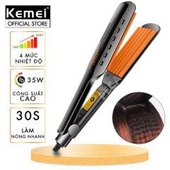 Máy bấm xù tóc Kemei KM-3114Y điều chỉnh 4 mức nhiệt sử dụng được cho mọi loại tóc - Hàng chính hãng