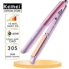Máy duỗi tóc Kemei KM-3142 điều chỉnh 10 mức nhiệt sử dụng được cho mọi loại tóc - Hàng chính hãng