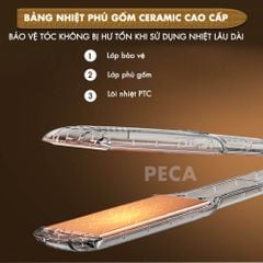 Máy duỗi tóc Kemei KM-3155 bản 3.7cm phủ gốm Ceramic màn hình LED, 12 mức nhiệt, nóng nhanh 30s - Chính hãng