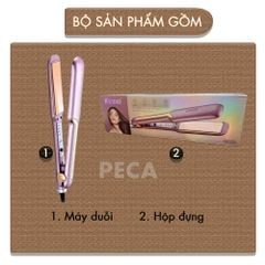 Máy duỗi tóc KM-459P làm nóng siêu tốc 30s, max 220°C - Chính hãng