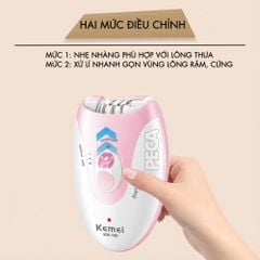 Máy tẩy lông Kemei KM-188 tẩy nhổ lông toàn thân, dùng pin sạc chuyên nghiệp - Hàng chính hãng