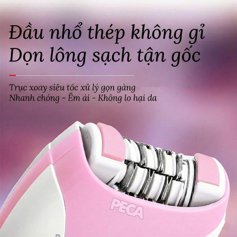Máy tẩy lông Kemei KM-188 tẩy nhổ lông toàn thân, dùng pin sạc chuyên nghiệp - Hàng chính hãng