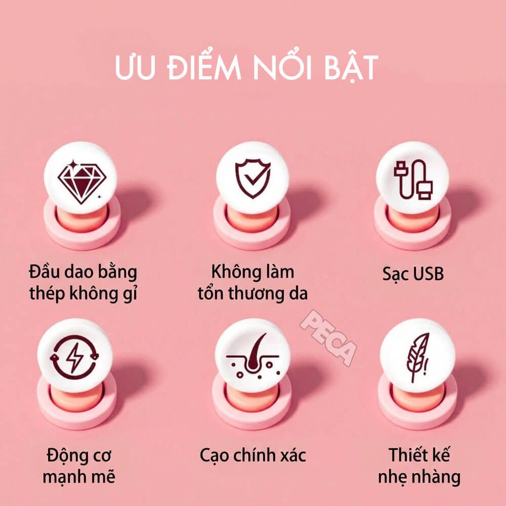 Máy tẩy lông Kemei KM-188 tẩy nhổ lông toàn thân, dùng pin sạc chuyên nghiệp - Hàng chính hãng