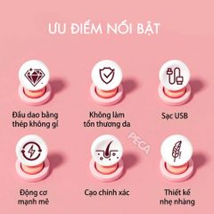 Máy tẩy lông Kemei KM-188 tẩy nhổ lông toàn thân, dùng pin sạc chuyên nghiệp - Hàng chính hãng