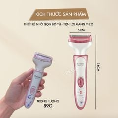 Máy cạo lông đa năng 4 trong 1 Kemei KM-7114 tỉa lông mày, mũi, nách, bikini, toàn thân êm ái sạc USB - Chính hãng