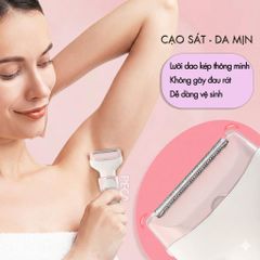 Máy cạo lông đa năng 4 trong 1 Kemei KM-7114 tỉa lông mày, mũi, nách, bikini, toàn thân êm ái sạc USB - Chính hãng