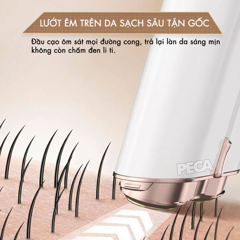 Máy cạo lông mặt KEMEI KM-151 2 Trong 1 Mini - Máy tỉa lông mày, Cạo ria mép êm ái & Sạc USB tiện lợi - Chính hãng