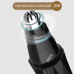 Máy tỉa lông mũi Kemei KM-6673 2 đầu thay thế, động cơ êm, dễ vệ sinh - Chính hãng