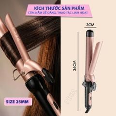 Máy uốn tóc KEMEI KM-3145 size 25mm tạo kiểu xoăn đuôi, nóng nhanh 30s - Chính hãng