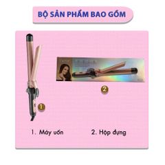 Máy uốn tóc KEMEI KM-3145 size 25mm tạo kiểu xoăn đuôi, nóng nhanh 30s - Chính hãng