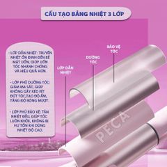 Máy uốn tóc KEMEI KM-3145 size 25mm tạo kiểu xoăn đuôi, nóng nhanh 30s - Chính hãng