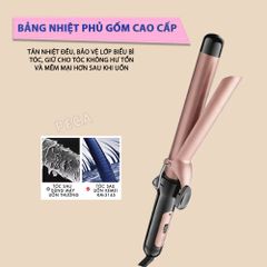Máy uốn tóc KEMEI KM-3145 size 25mm tạo kiểu xoăn đuôi, nóng nhanh 30s - Chính hãng