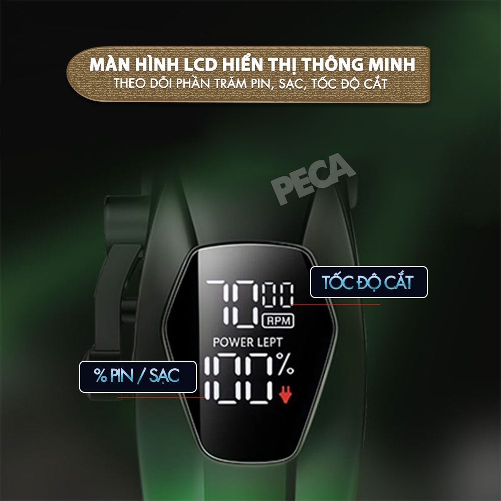 Tông đơ cắt tóc chuyên nghiệp Kemei KM-1371 công suất mạnh 5W lưỡi mạ ceramic cao cấp, màn hình LCD sạc nhanh USB type C tiện lợi - Chính hãng