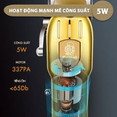 Tông đơ cắt tóc chuyên nghiệp Kemei KM-PG802 công suất siêu mạnh 5W màn hình LCD sạc nhanh USB tiện lợi - Chính hãng