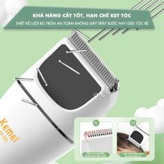 Tông đơ cắt tóc trẻ em Kemei KM-569 công suất mạnh 2W có thể dùng được cho trẻ sơ sinh - Bảo hành chính hãng 12 tháng