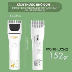 Tông đơ cắt tóc trẻ em Kemei KM-569 công suất mạnh 2W có thể dùng được cho trẻ sơ sinh - Bảo hành chính hãng 12 tháng