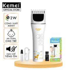 Tông đơ cắt tóc trẻ em Kemei KM-569 công suất mạnh 2W có thể dùng được cho trẻ sơ sinh - Bảo hành chính hãng 12 tháng