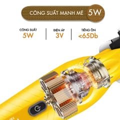 Tông đơ chấn viền Kemei KM-1743 lưỡi cắt mạ carbon cao cấp công suất 5W - Chính hãng
