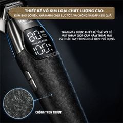 Tông đơ chấn viền Kemei KM-1388 lưỡi cắt mạ carbon DLC cao cấp công suất mạnh mẽ 5W sạc nhanh USB pin lâu - Chính hãng