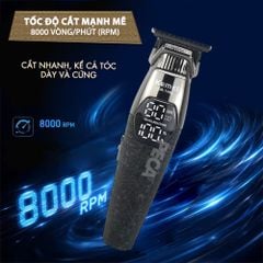Tông đơ chấn viền Kemei KM-1388 lưỡi cắt mạ carbon DLC cao cấp công suất mạnh mẽ 5W sạc nhanh USB pin lâu - Chính hãng