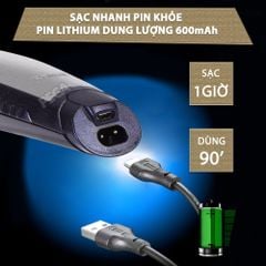Tông đơ chấn viền sắc nét Kemei KM 5021 nhỏ gọn tiện lợi có thể cạo đầu, tạo kiểu tóc - Chính hãng
