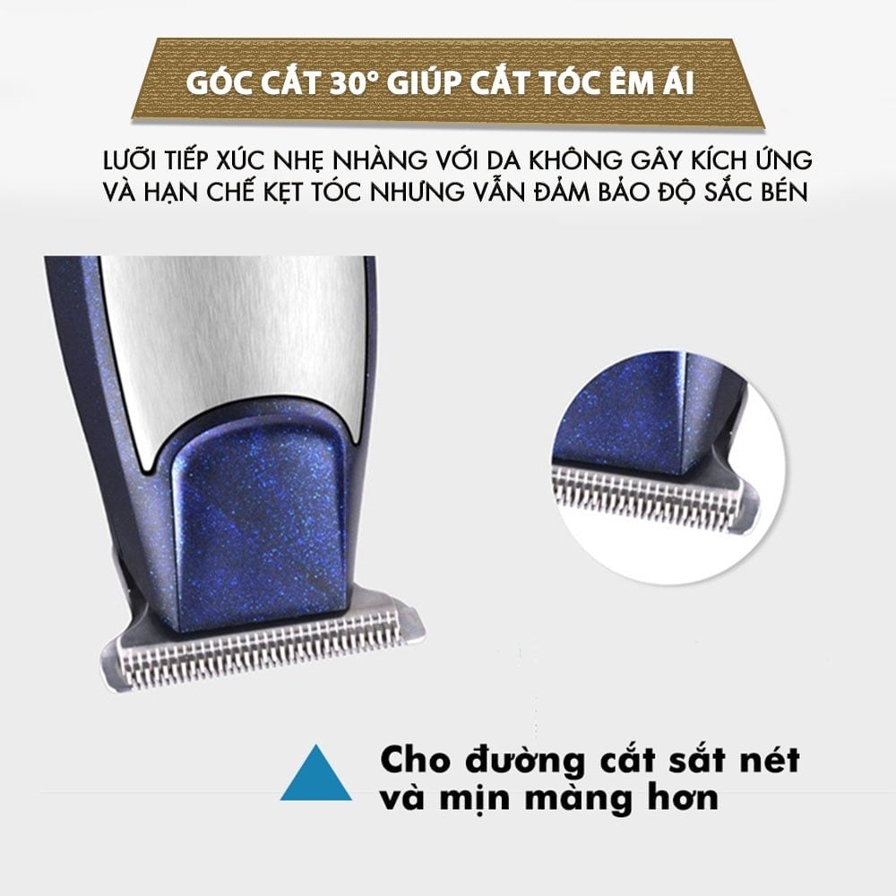 Tông đơ chấn viền sắc nét Kemei KM 5021 nhỏ gọn tiện lợi có thể cạo đầu, tạo kiểu tóc - Chính hãng
