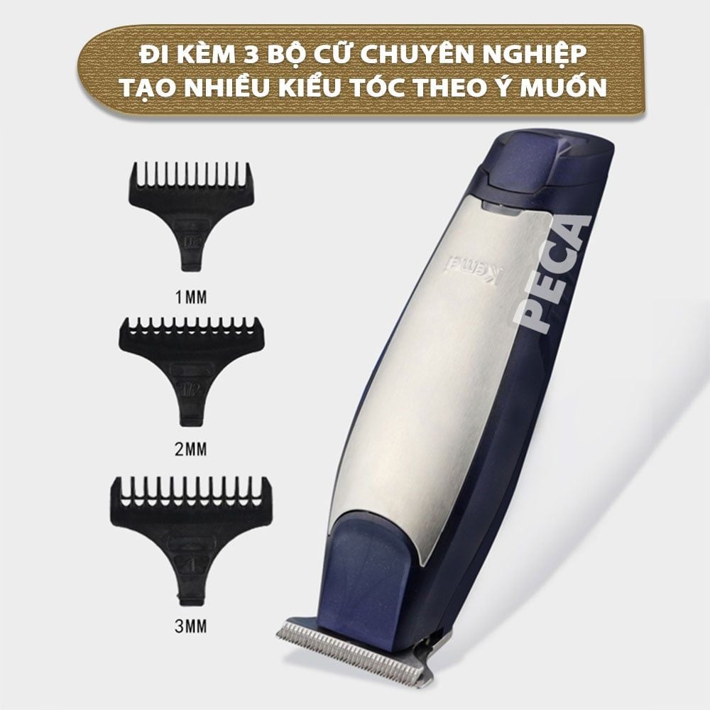 Tông đơ chấn viền sắc nét Kemei KM 5021 nhỏ gọn tiện lợi có thể cạo đầu, tạo kiểu tóc - Chính hãng