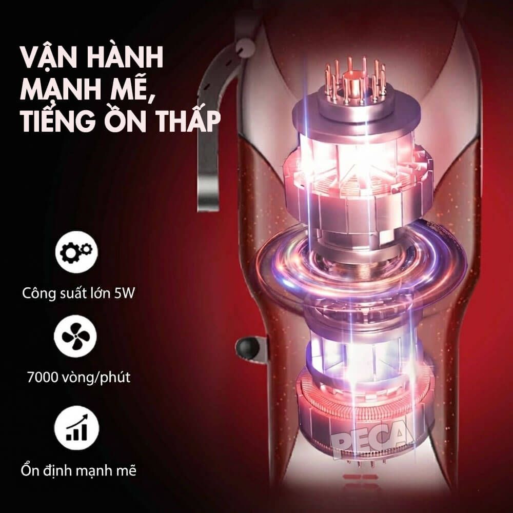 Tông đơ cắt tóc chuyên nghiệp KM-1753 công suất 5W, cần gạt điều chỉnh 3 mức độ - Chính hãng
