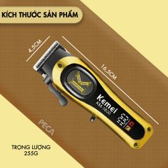 Tông đơ cắt tóc KEMEI KM-1800 chuyên fade - Pin trâu 2000mAh, Cần gạt chỉnh lưỡi linh hoạt & Sắc bén - Chính hãng