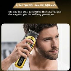 Tông đơ cắt tóc KEMEI KM-1800 chuyên fade - Pin trâu 2000mAh, Cần gạt chỉnh lưỡi linh hoạt & Sắc bén - Chính hãng