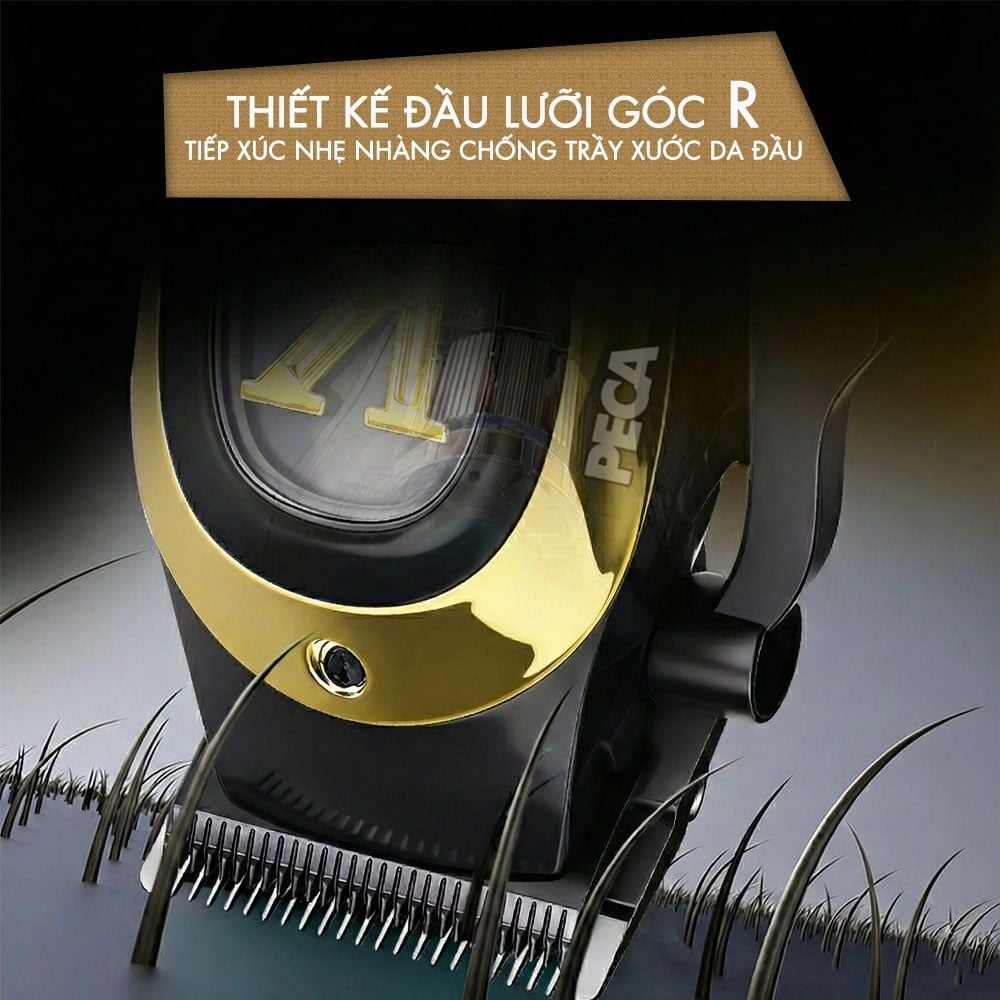 Tông đơ cắt tóc KEMEI KM-1800 chuyên fade - Pin trâu 2000mAh, Cần gạt chỉnh lưỡi linh hoạt & Sắc bén - Chính hãng