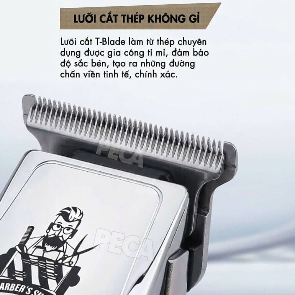 Tông đơ chấn viền KEMEI KM-1771 Công suất mạnh 8W, Cạo sát chân & Kẻ vạch cực nét - Chính hãng