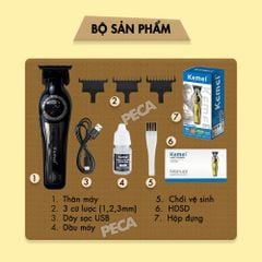 Tông đơ chấn viền KEMEI KM-1784 Motor 7200 RPM, màn hình LCD tiện lợi - Chính Hãng