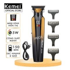 Tông đơ chấn viền Kemei KM-291 màn hình LCD cao cấp - Pin 150 phút, động cơ 7000 vòng/phút - Chính hãng