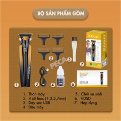 Tông đơ chấn viền Kemei KM-291 màn hình LCD cao cấp - Pin 150 phút, động cơ 7000 vòng/phút - Chính hãng